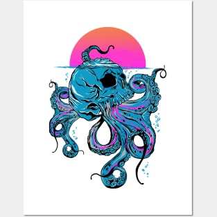 Skull Octopus Posters and Art